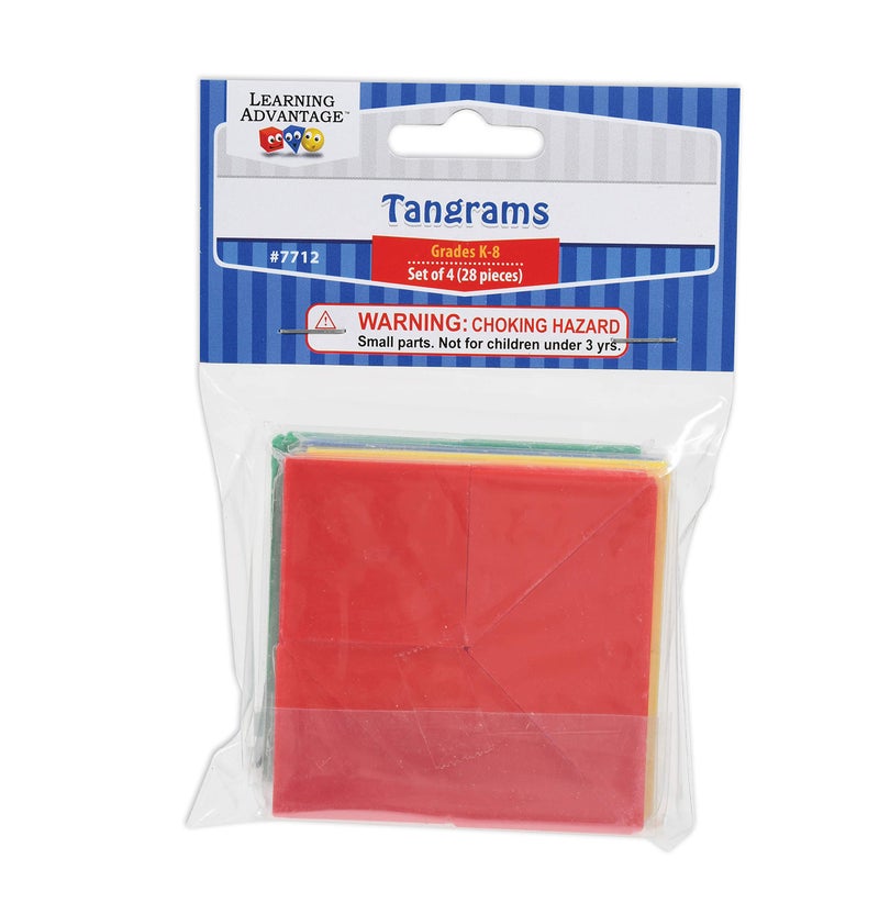 ليرنينج أدفانتدج مجموعة تانغرام من ليرنينج أدفانتنج - 28 قطعة - مكعبات ألغاز لتعليم الهندسة وحل المسائل - أدوات تعليمية رياضية للأطفال - ممارسة الهندسة المبكرة - Image 5